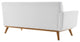 Engage Left-Arm Upholstered Fabric Loveseat White