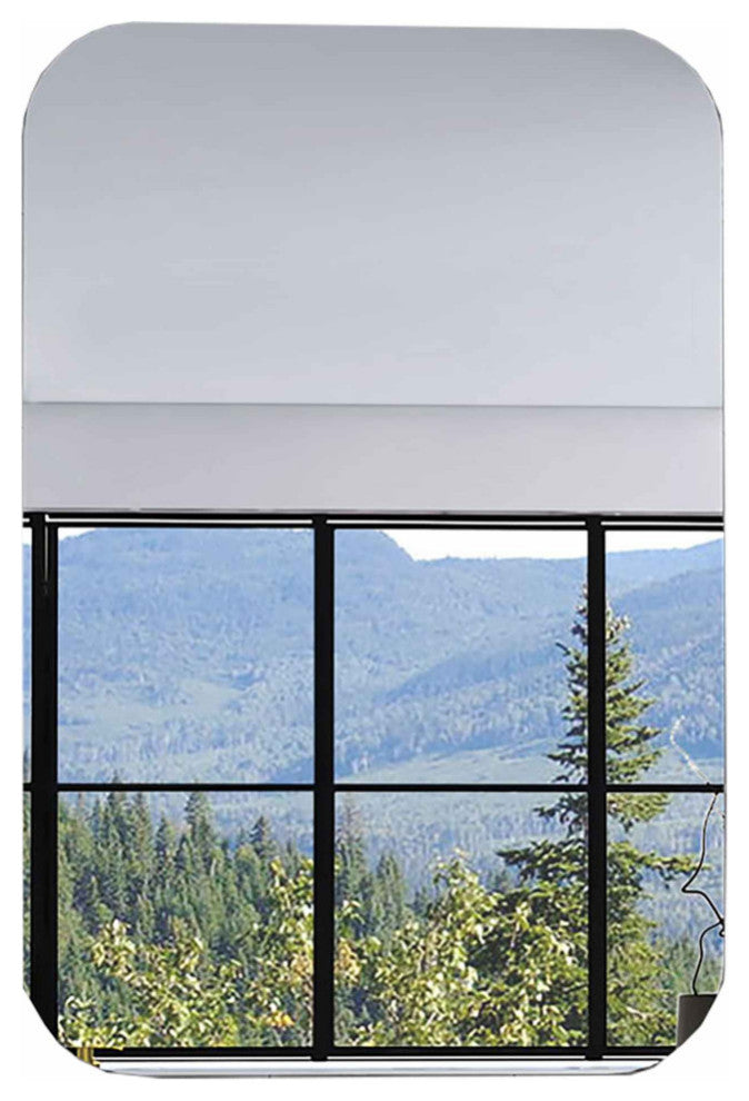 Lahaina Frameless Rectangle Mirror with Round Corners