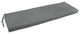57"X19" Solid Microsuede Bench Cushion, Steel Gray