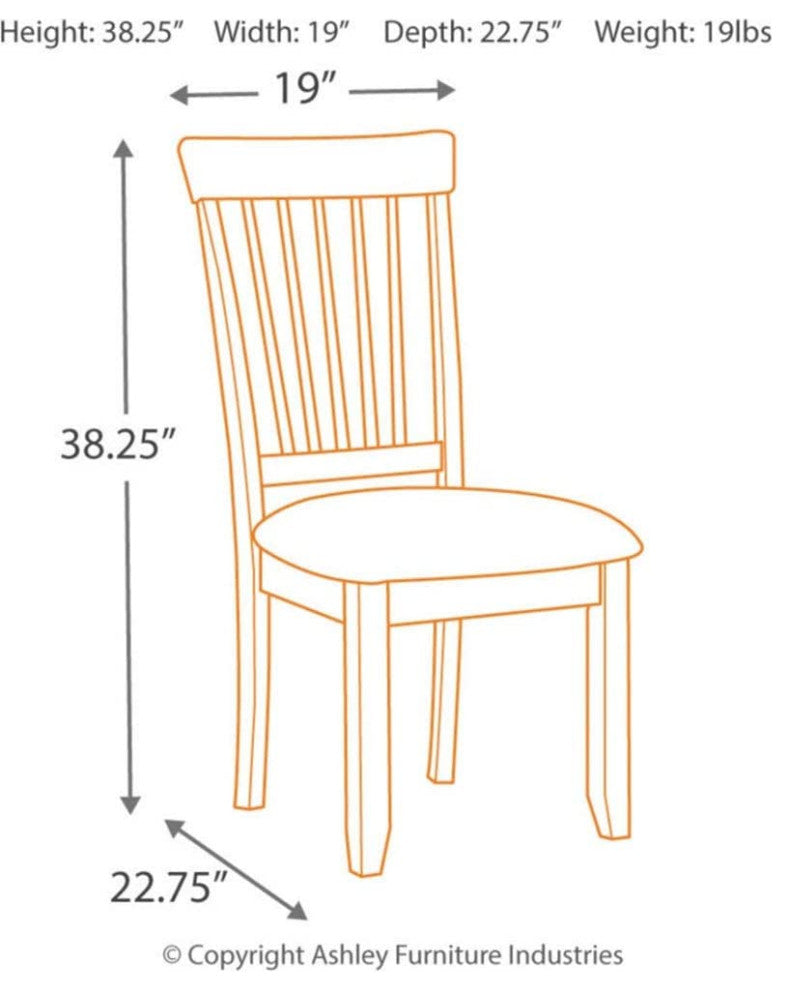 Classic Dining Room Chair Set of 2, Dark Brown
