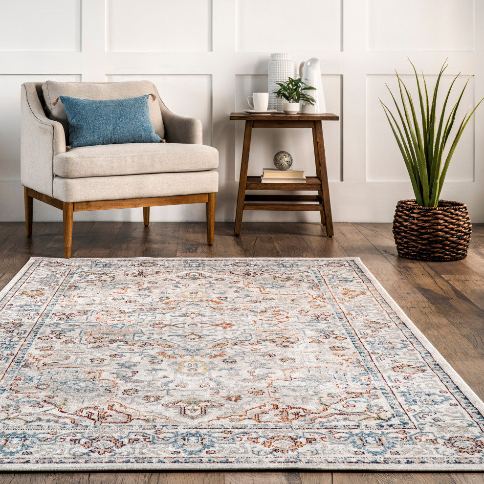 Nuloom Cady Machine Washable Transitional Area Rug, Beige 2'8"x8'