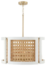 Capital Lighting 444361 Lola 6 Light 30"W Drum Chandelier - Flat White / Matte