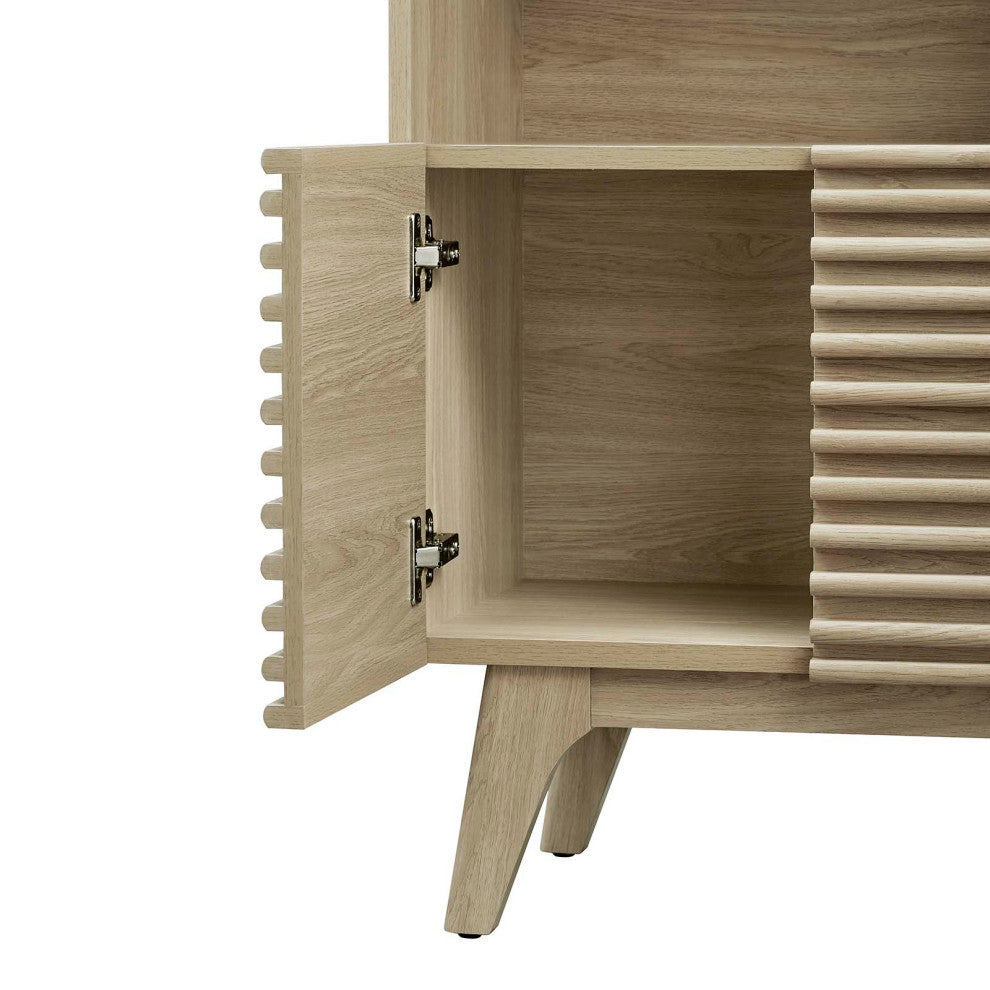 Render Display Cabinet Bookshelf, Oak