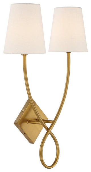 Barclay 2-Light Wall Sconce, Warm Brass