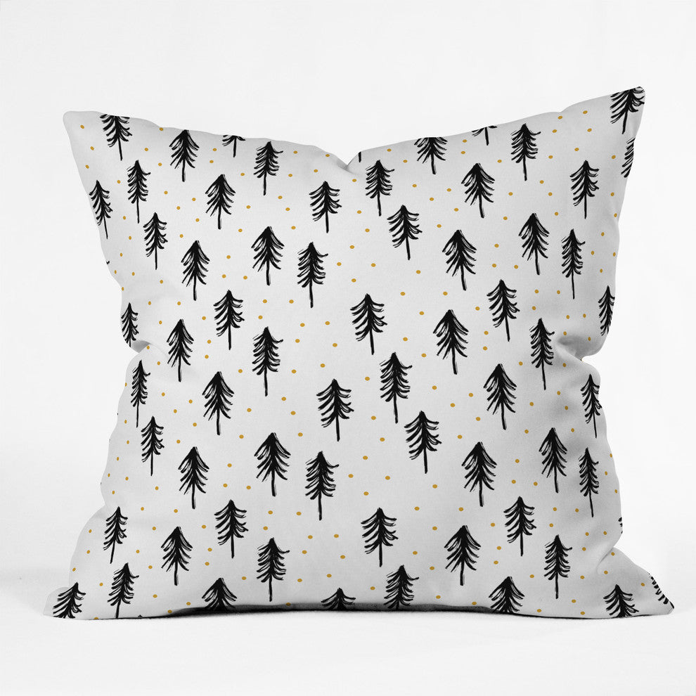 Deny Designs Little Arrow Design Co Winter Pines Throw Pillow, 20"x20"