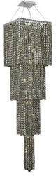 Elegant Maxim Foyer Hall Light, Chrome Finish With Royal Cut Crystal