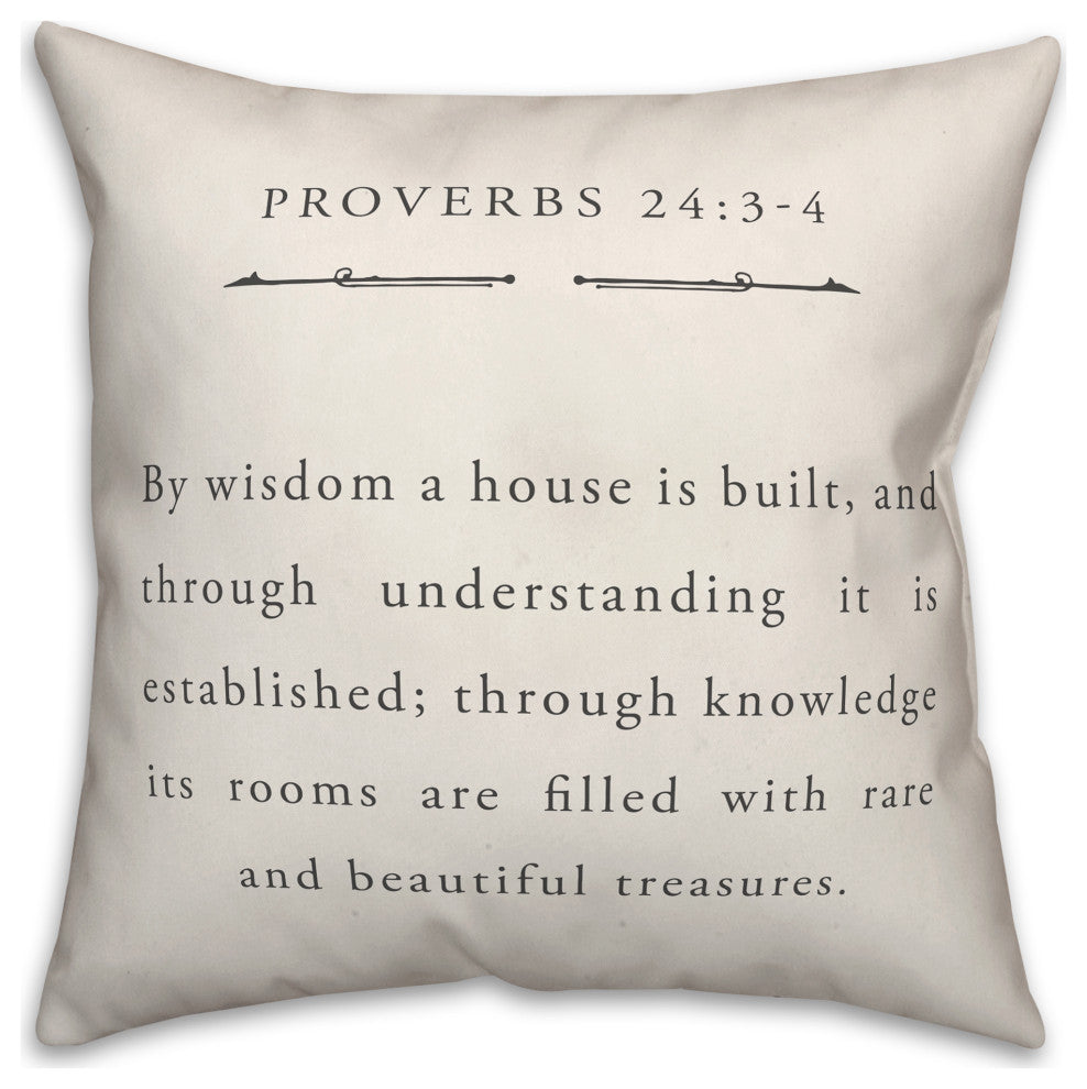 Proverbs 24 18"x18" Spun Poly Pillow