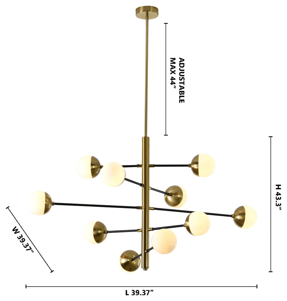 Gold Orb Chandelier