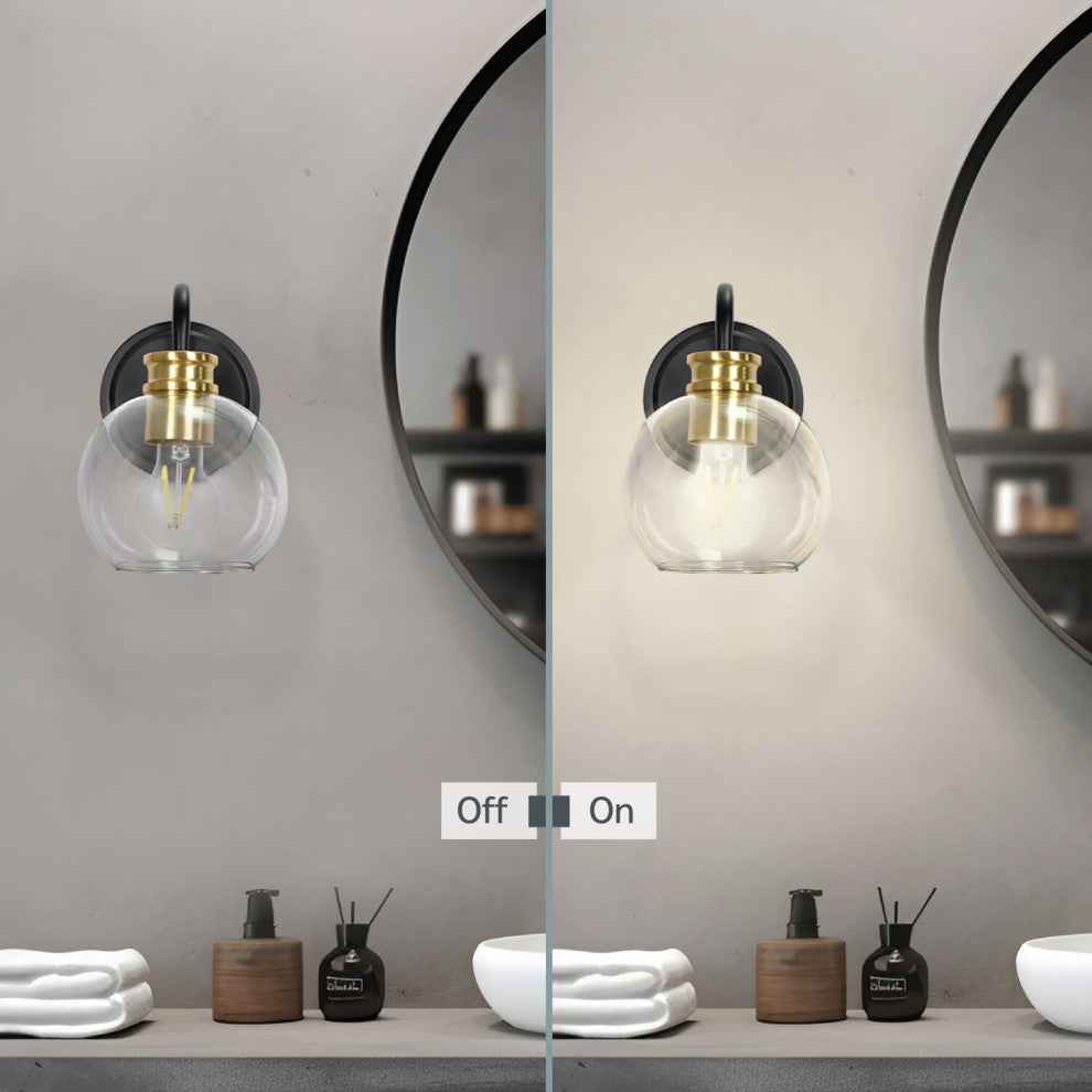 1-Light Vanity Sconce Lighting for On the Wall and Over the Mirror