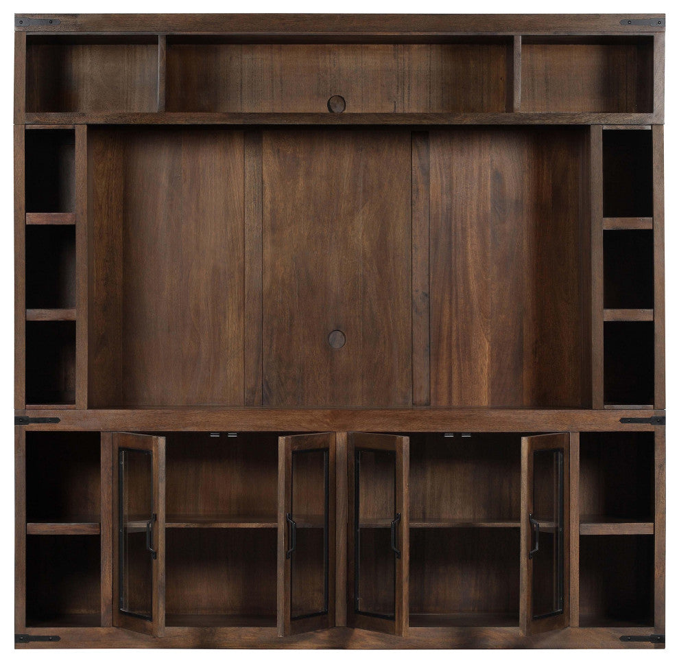 Waylon Rustic Brown Entertainment Center - Brown