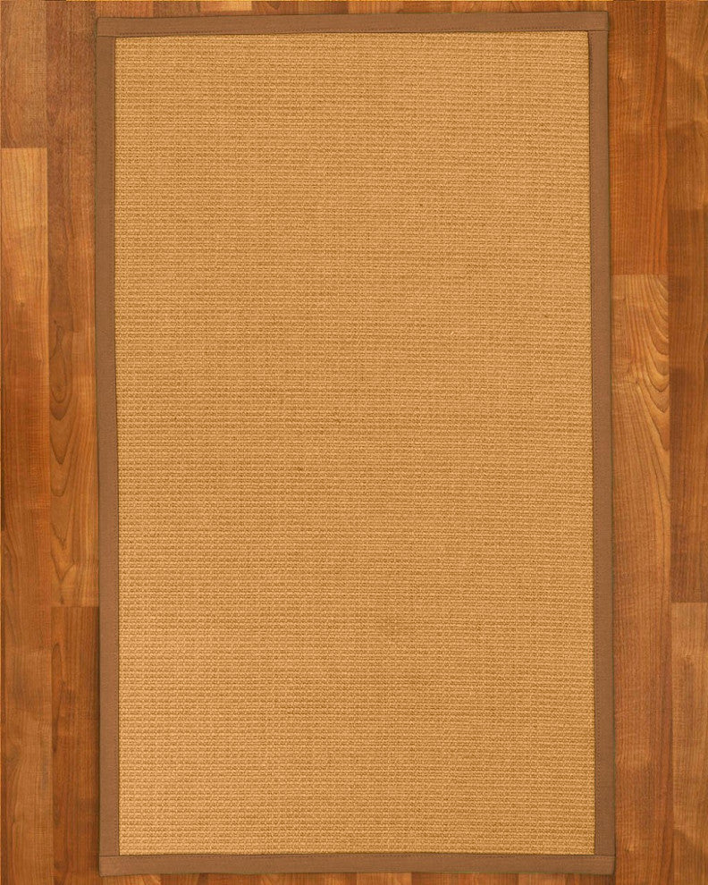 Natural Area Rugs Davlin Custom Sisal Rug, 9'' x 12'', Sienna Border