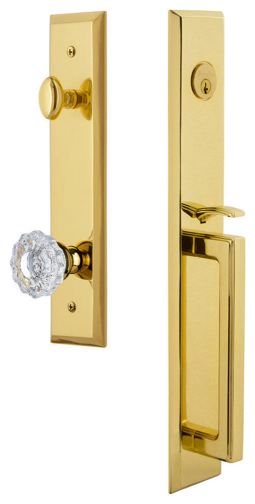 Fifth Avenue 1-Piece Dummy Handleset, D Grip and Versailles Knob, 849647