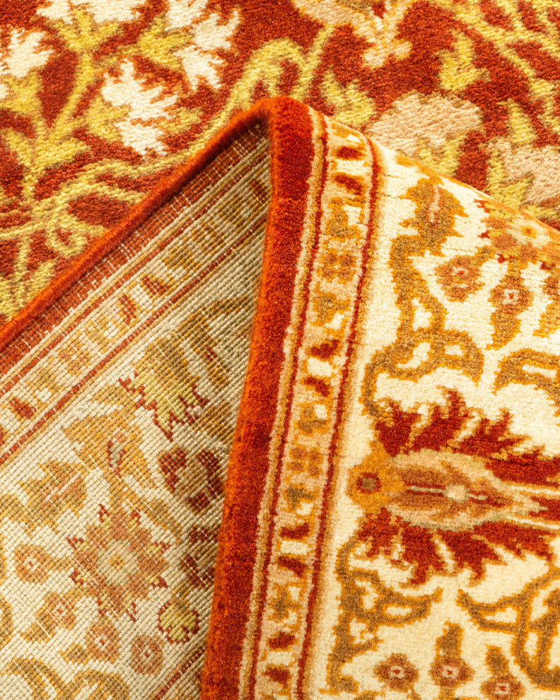 Mogul, One-of-a-Kind Hand-Knotted Area Rug Orange, 2'7"x8'3"