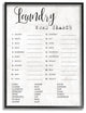 Stupell Industries Laundry Word Scramble Fun Family Word Design, 16"x20", Black