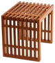 Bare Decor Slotted Arch Accent Table, Solid Teak Wood
