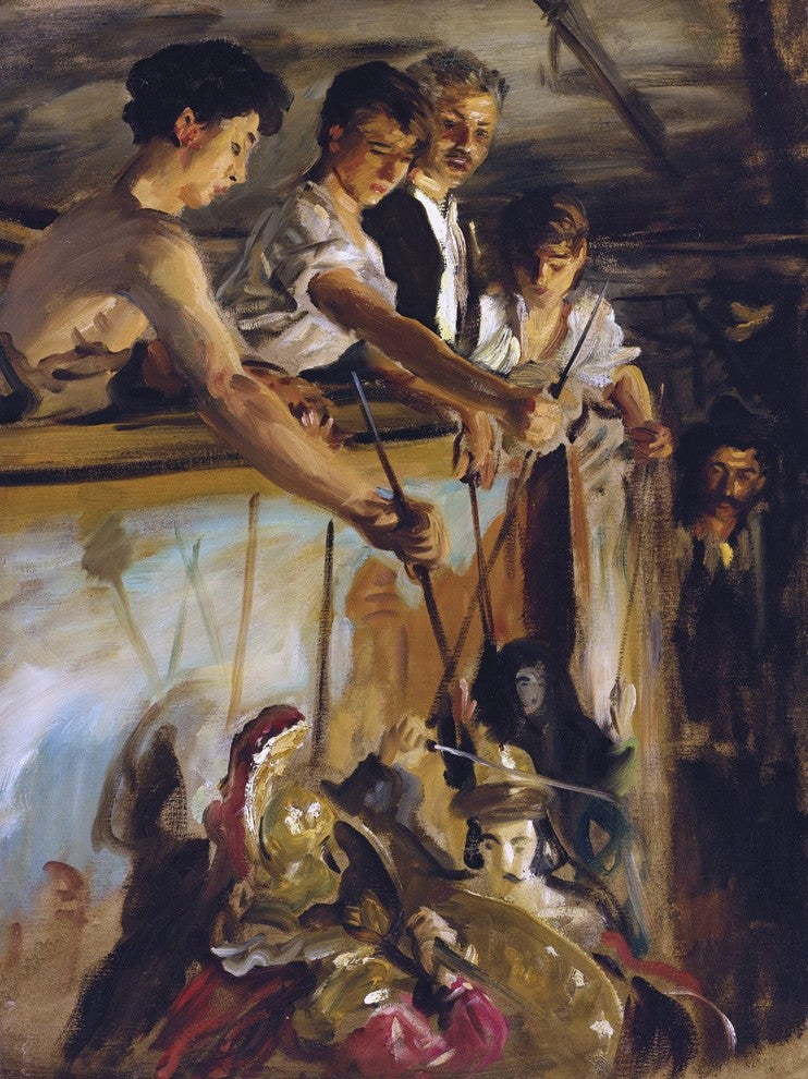 Tile Mural Marionettes By John Singer Sargent, 6"x8", Matte