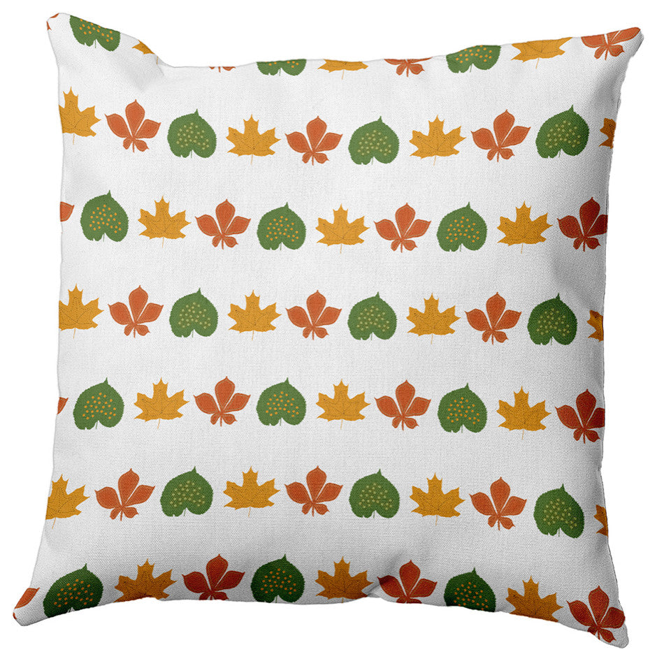 Leaf Stripe Accent Pillow, Scallion, 26"x26"