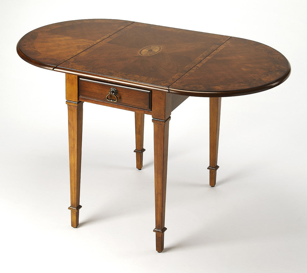 Glenview Pembroke Side Table, Medium Brown