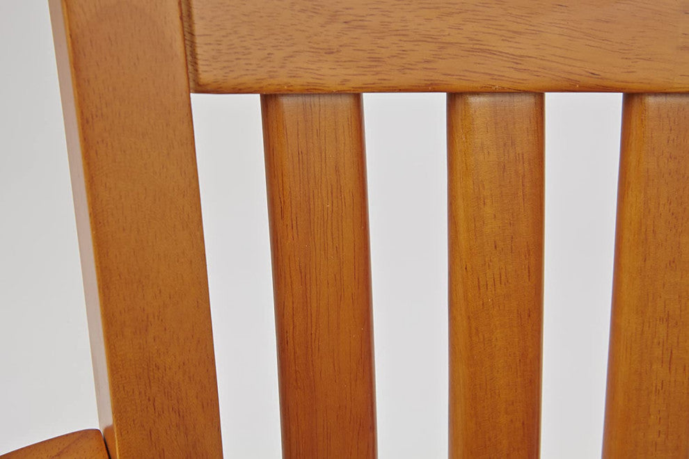Ergonomic Office Chair with Padded Seat, Adjustable Height, and Locking Tilt, Fruit Wood/Brown