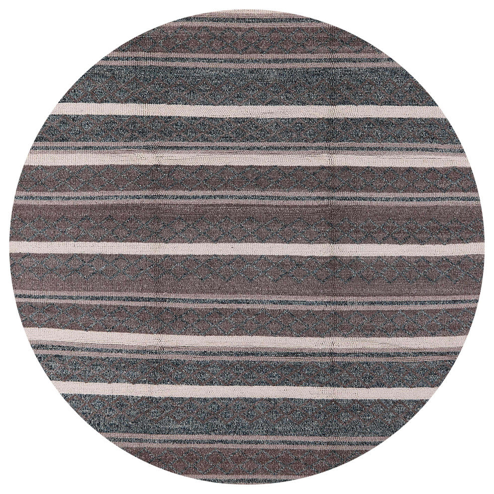 Ahgly Company Indoor Round Mid-Century Modern Area Rugs, 8' Round