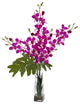 Nearly Natural Dendrobium Tropical Orchid Artificial Arrangement in Vase Purple