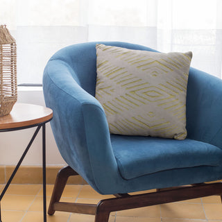 Plutus Yellow Hypno Abstract Luxury Throw Pillow, 20"x36"