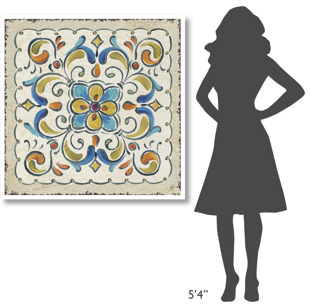 "Mediterranean Flair XIV" Digital Paper Print by Daphne Brissonnet, 42"x42"