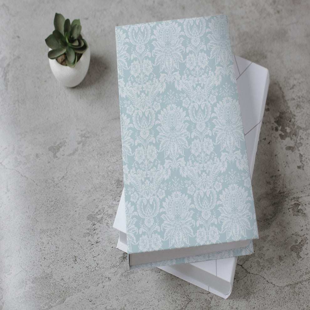 Transform Damask Peel and Stick Wallpaper, Duck Egg