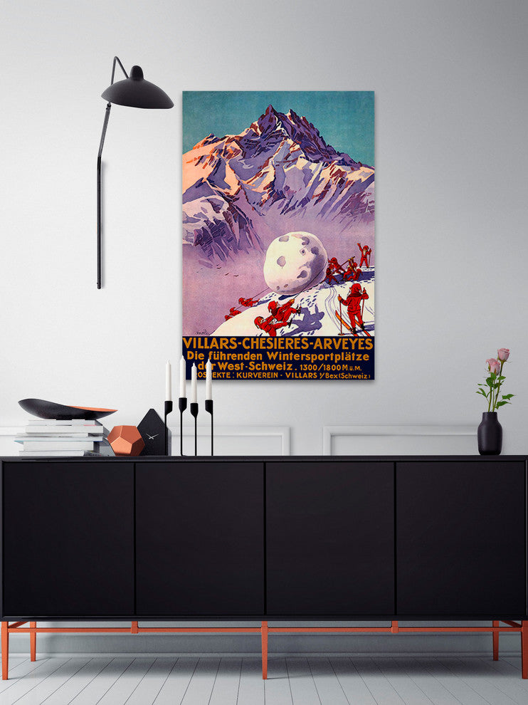 "Villars" Painting Print on Wrapped Canvas, 12"x18"