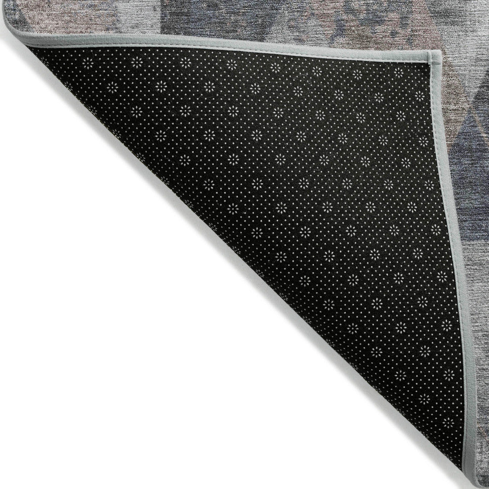 Machine Washable Indoor/Outdoor Chantille ACN1888 Gray 9' x 12' Rug