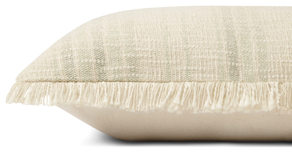 Angela Rose x Loloi Forrest Ivory / Sage 18'' x 18'' Cover, Down Pillow