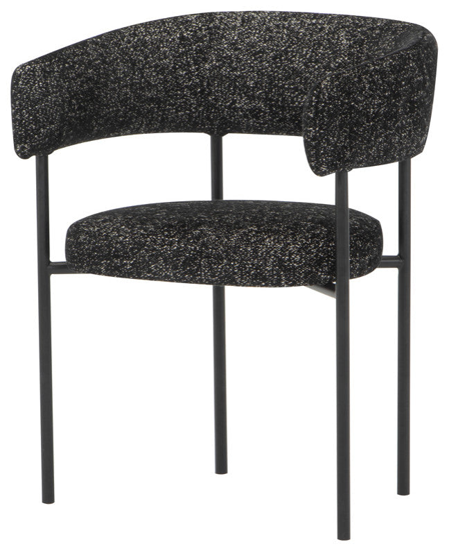 Cassia Salt & Pepper Fabric Dining Chair