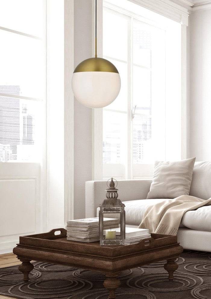 Elegant Lighting LD6044 Eclipse 14"W Pendant - Satin Gold