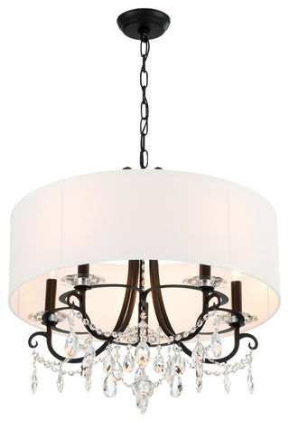 Crystorama Lighting Group 6625-CL-MWP Othello 5 Light 24\"W - Matte Black