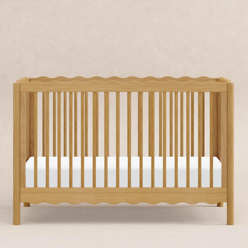 Swell 4-in-1 Convertible Crib With Toddler Bed Conversion Kit, Honey