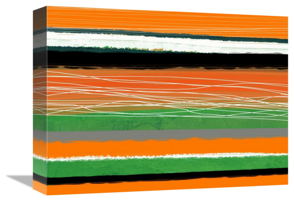 "Orange And Green Abstract 3" Fine Art Print