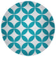 Eye Opener Spring Chenille Rug, Explorer Blue, 5' Round