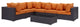 Expresso Orange Convene 7-Piece Outdoor Patio Sectional Set