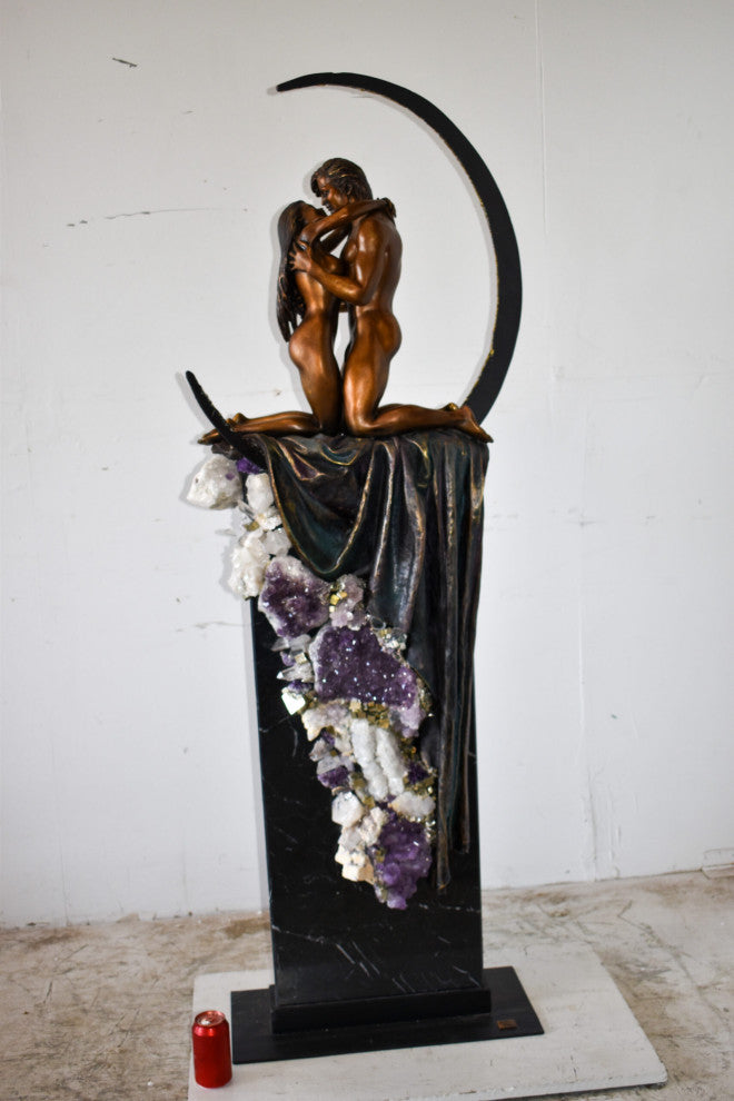 Ebano bronze sculpture Prelude with robe from Vidal collection 28" x 10" x 69"
