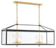 Crystorama WES-9909-BK-GA, 8-Light Lantern, Black, Antique Gold