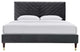Platform Bed Frame, Queen Size, Charcoal Gray, Velvet, Modern, Guest Suite
