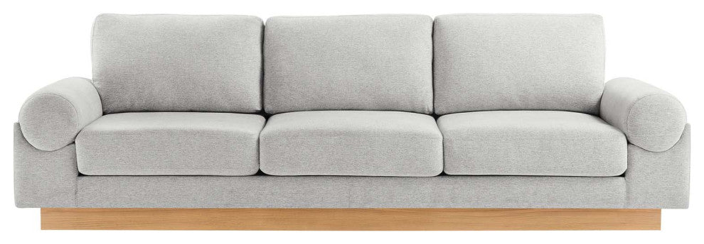Oasis Upholstered Fabric Sofa - Light Gray