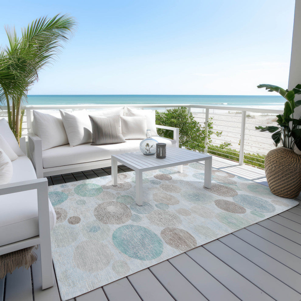 Machine Washable Indoor/Outdoor Chantille ACN1896 Sky 10' x 14' Rug
