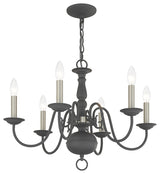 Livex Lighting Scandinavian Gray 6-Light Chandelier