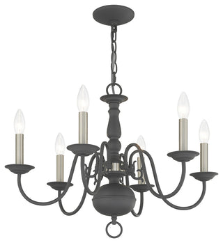 Livex Lighting Scandinavian Gray 6-Light Chandelier