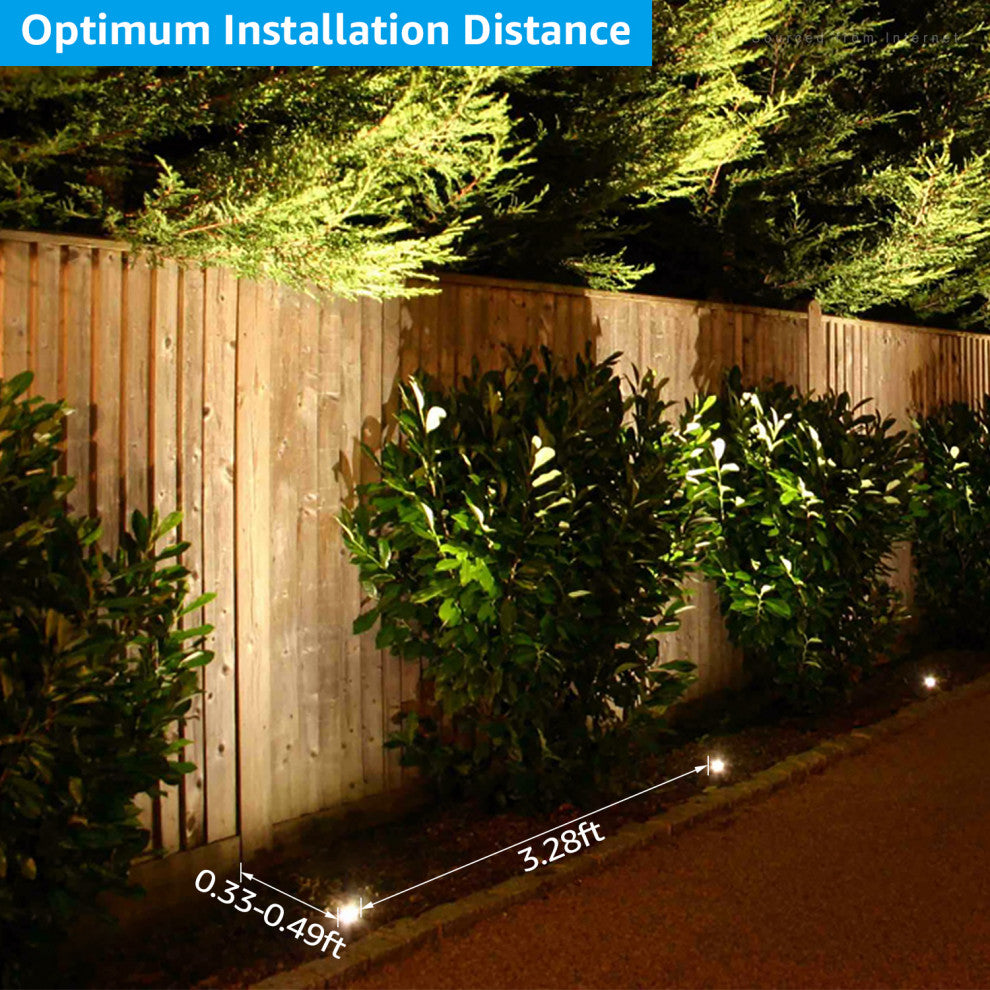 6-Pack 6W Low Voltage LED Well Lights, 3000K Warm White, Flat Top