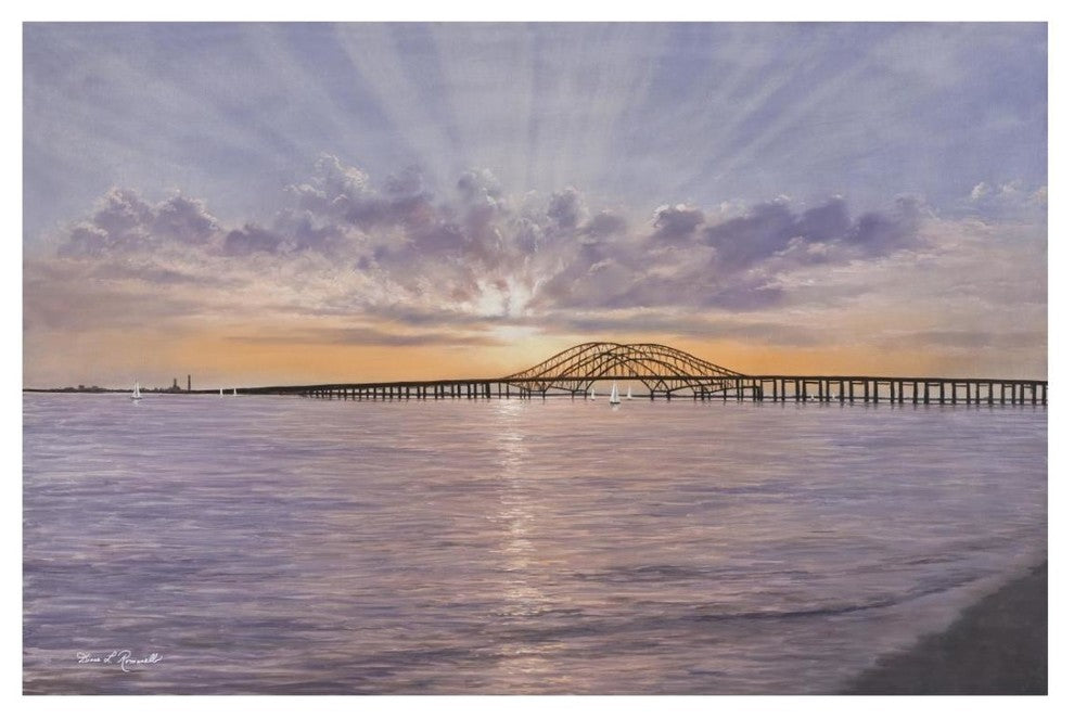 "Sun Rays Over Captree" Digital Paper Print by Diane Romanello, 26"x18"
