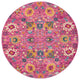 Nourison Passion 4' x Round Fuchsia Bohemian Indoor Area Rug
