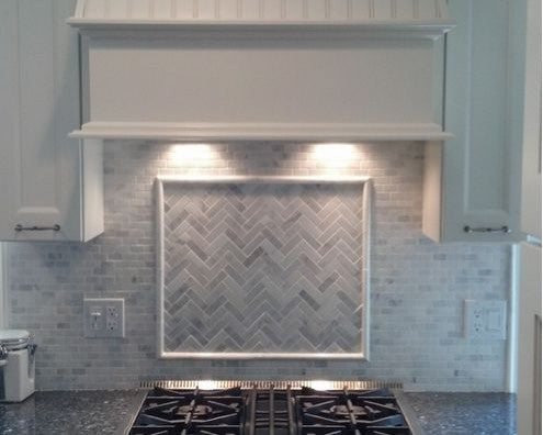 Herringbone Mosaic White Carrara Venato Carrera Marble Tile Honed 1x3, 1 sheet