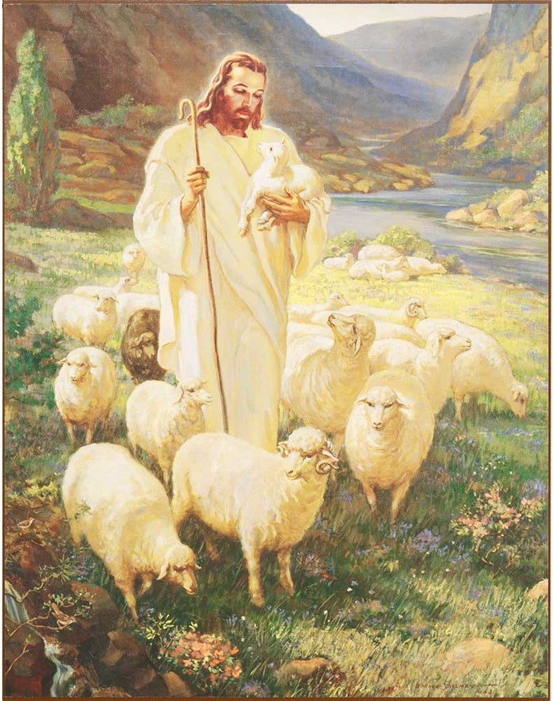 The Good Shepherd A Print Of Old Wall Plaque